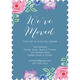 Blue Vintage Flower We've Moved Moving Announcements Image 3 of 6
